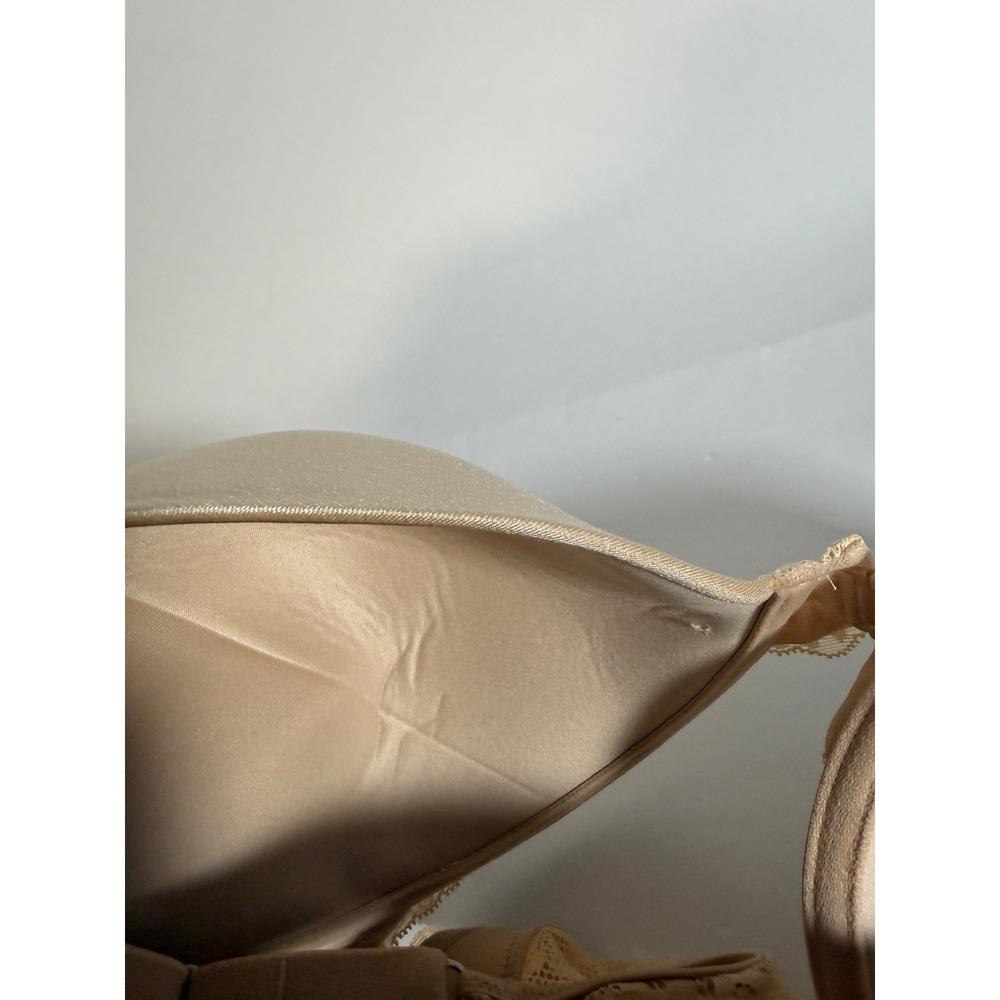 Maidenform New 38DD 07112 Front Close One Fab Fit Xtra Coverage T-Back Bra Beige - Picture 8 of 9